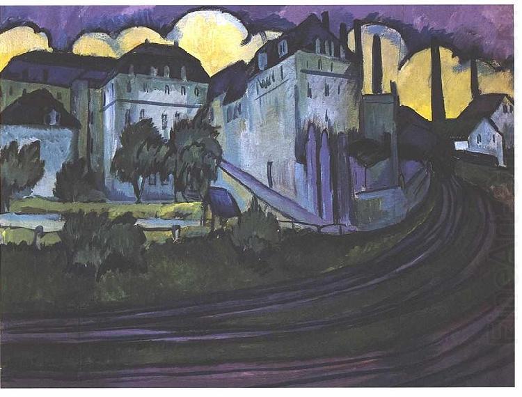 Gateway to the freight depot in Altstadt, Ernst Ludwig Kirchner
